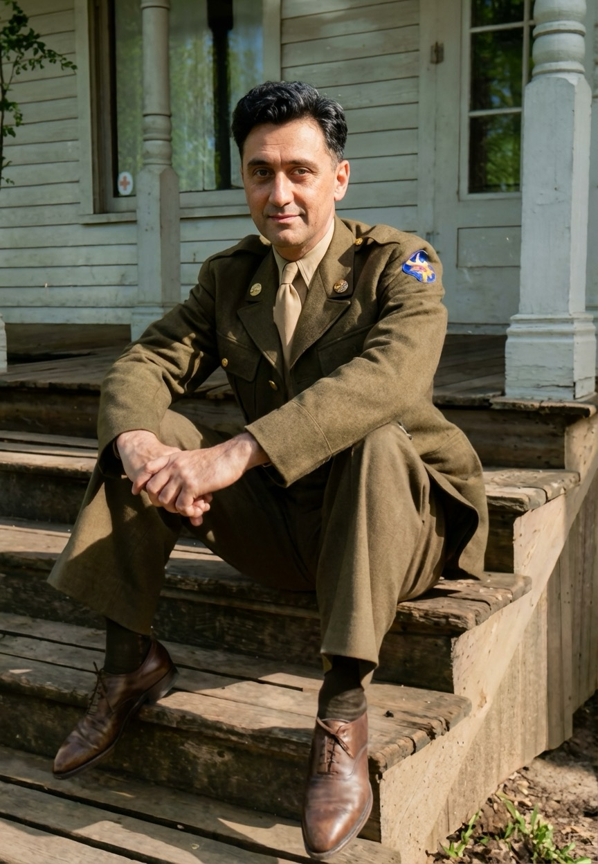 Black and white photo restoration - After restoration